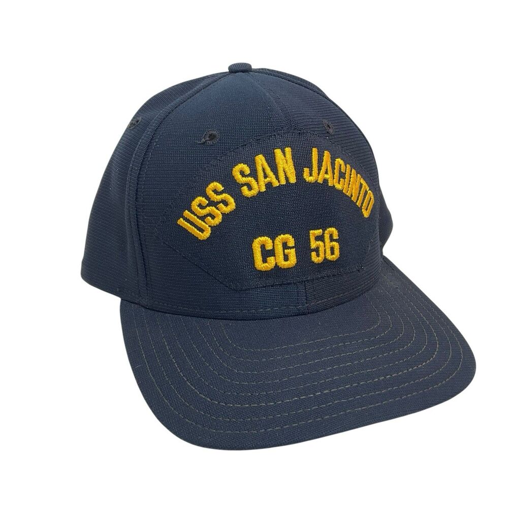 Vintage USS San Jacinto CH 56 Snapback Polyester Hat Made In USA Navy Sz M/L